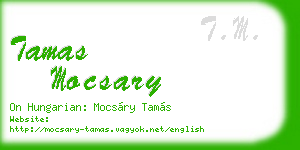 tamas mocsary business card